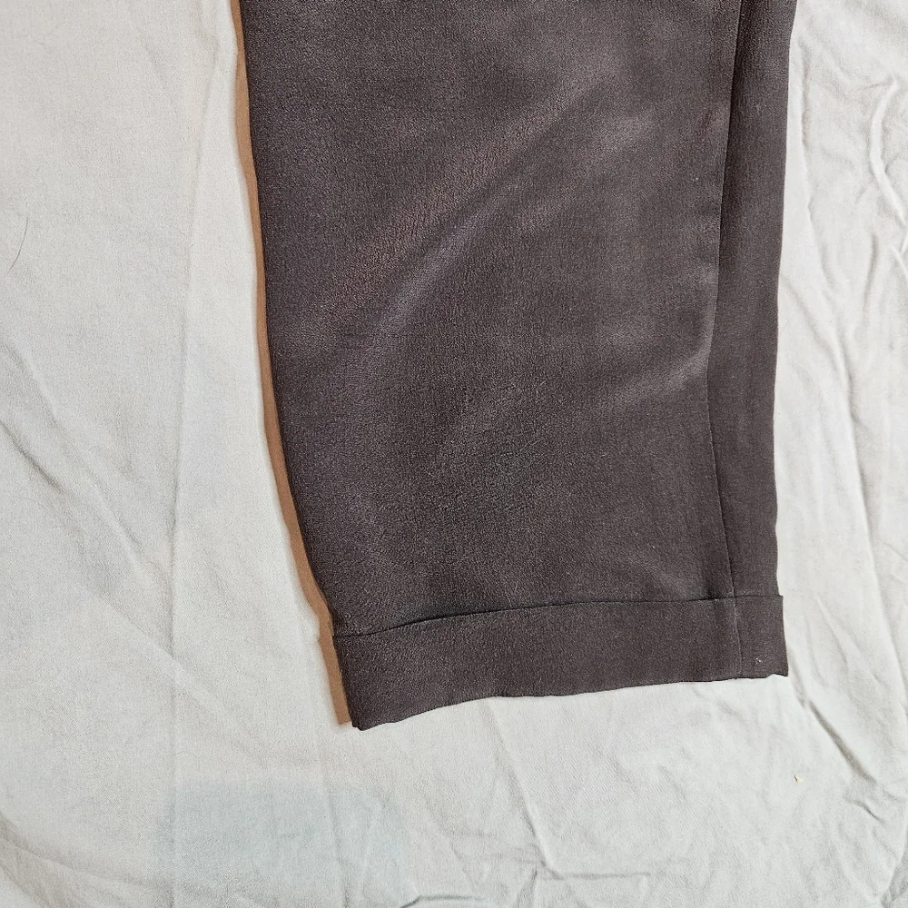 Vintage Saks Fifth Avenue Silk Pleated Pants | Peter Nygård | High Rise | Size 4 - Picture 7 of 11